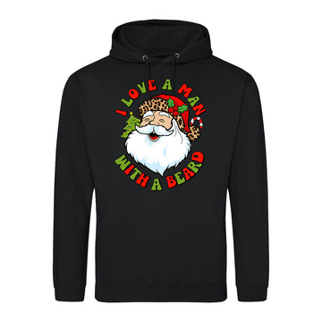 Bearded Santa Xmas  Hoodie