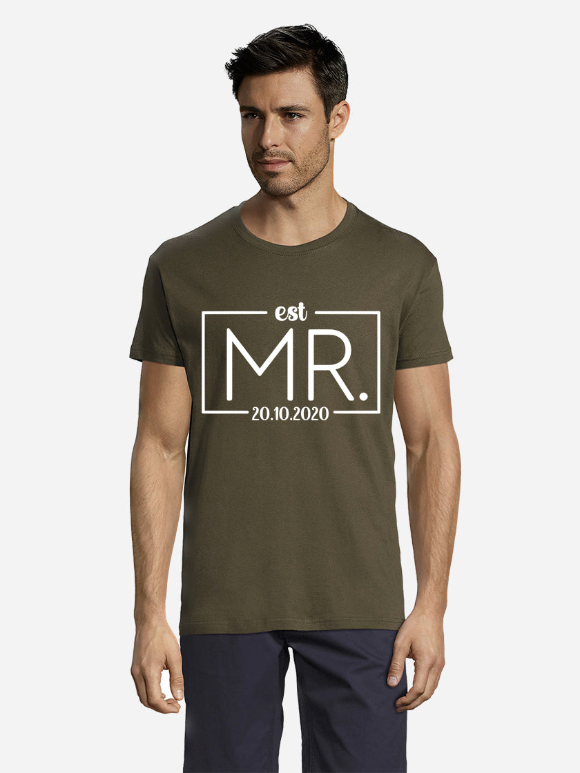Mr & Mrs EST T-Shirt Uno Designs UK
