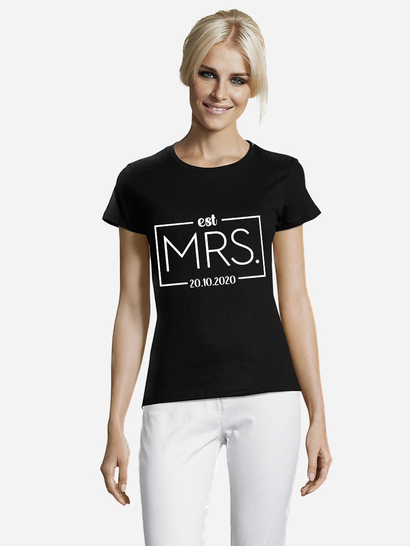 Mr & Mrs EST T-Shirt Uno Designs UK