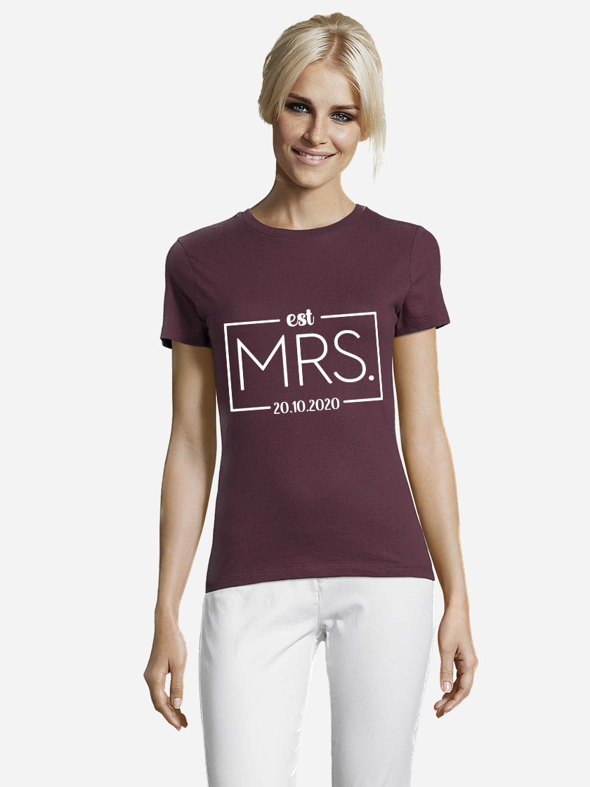 Mr & Mrs EST T-Shirt Uno Designs UK