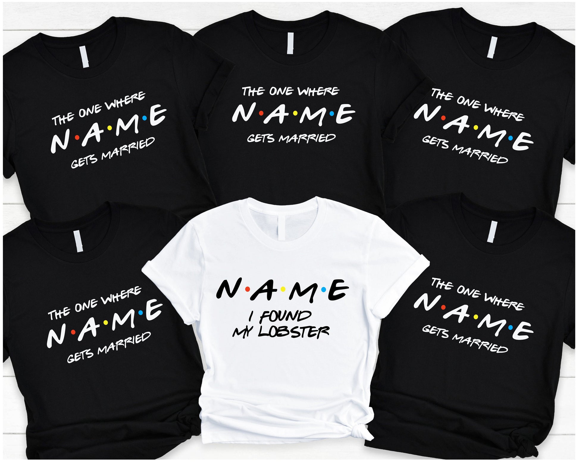 The One Where |Customisable T-Shirts | Bride & Bridesmaid | Bachelorette | Hen Do t-shirts | Hen Do Party Shirts | Inspired by Friends