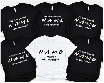 The One Where |Customisable T-Shirts | Bride & Bridesmaid | Bachelorette | Hen Do t-shirts | Hen Do Party Shirts | Inspired by Friends