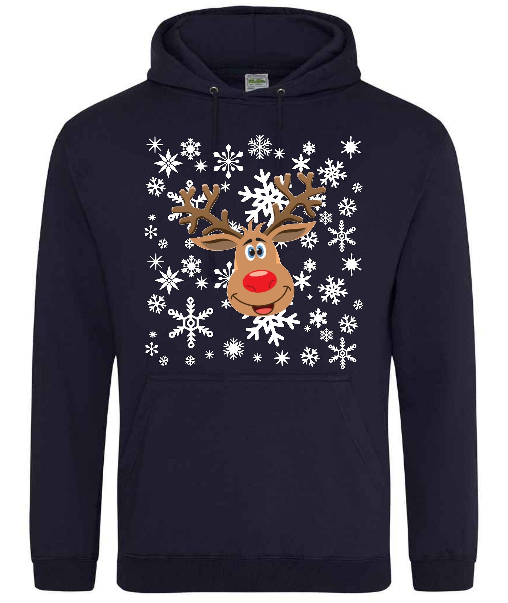 Christmas Jumper SWEATER HOODIE REINDEER xmas jumper, xmas gift for him, gift for her