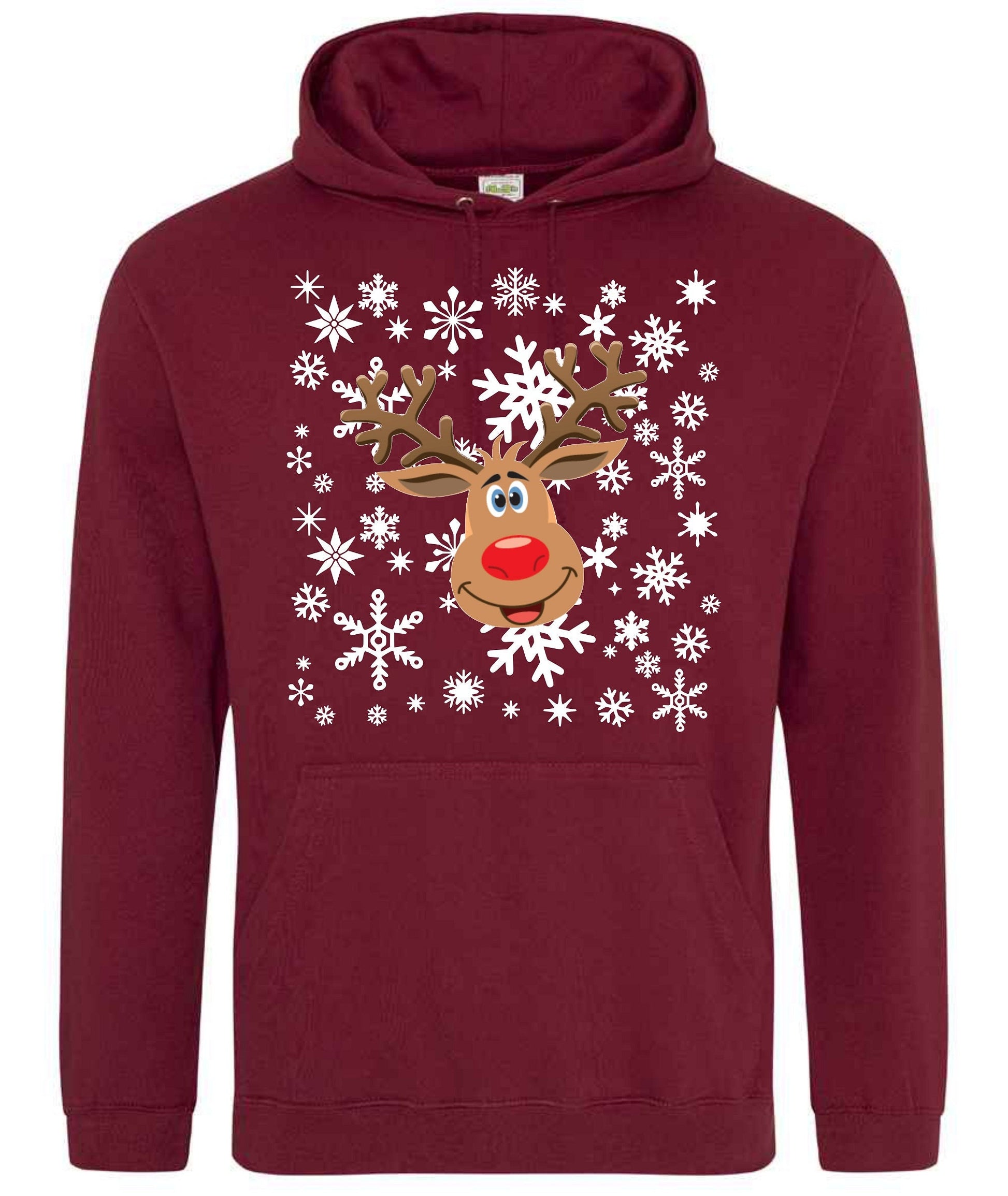 Christmas Jumper SWEATER HOODIE REINDEER xmas jumper, xmas gift for him, gift for her