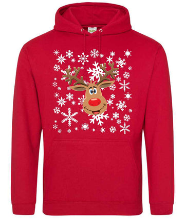 Christmas Jumper SWEATER HOODIE REINDEER xmas jumper, xmas gift for him, gift for her