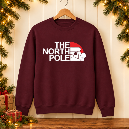 The North Pole Christmas Sweatshirt – Festive Santa Design