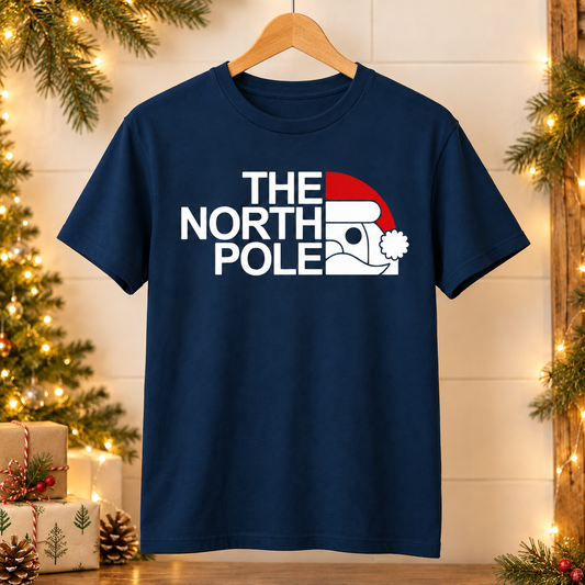 The North Pole Christmas T-Shirt – Festive Santa Design