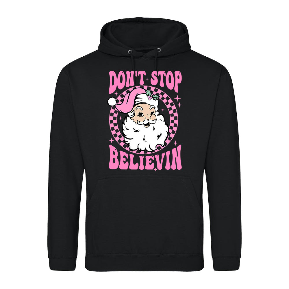 Santa Don't Stop Believin' Shirt Hoodie