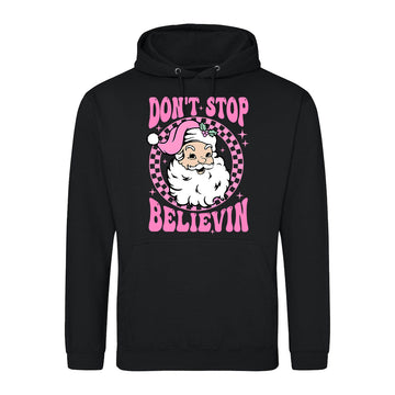 Santa Don't Stop Believin' Shirt Hoodie