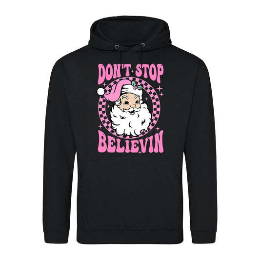Santa Don't Stop Believin' Shirt Hoodie