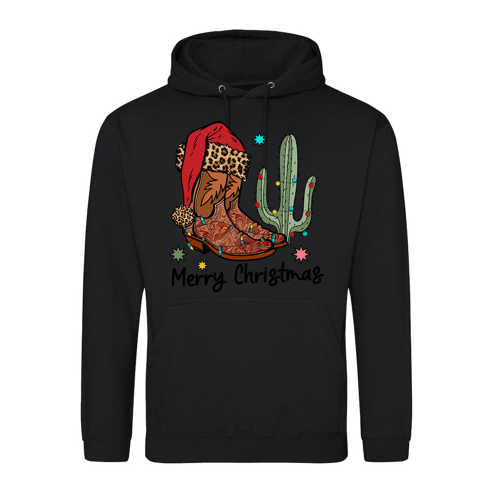 Festive Cowboy Boot  Hoodie