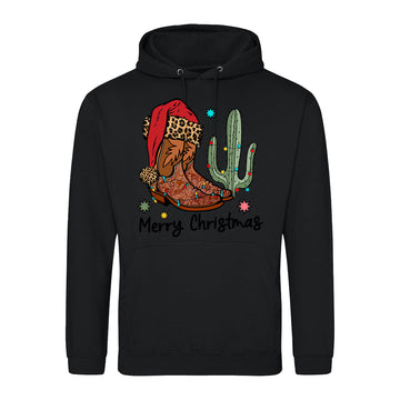 Festive Cowboy Boot  Hoodie