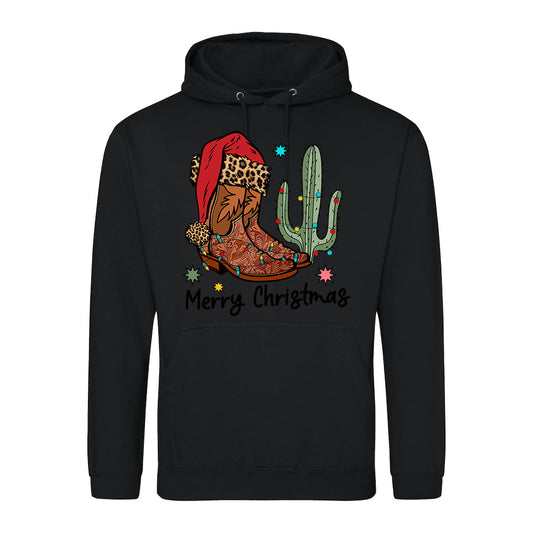 Festive Cowboy Boot  Hoodie