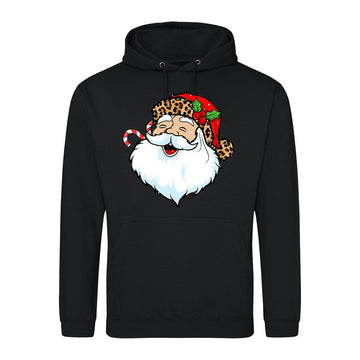 Leopard Santa Cheer  Hoodie