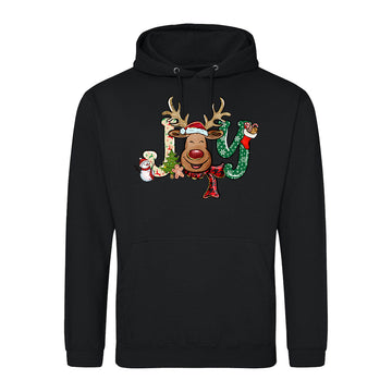 Festive Joy Reindeer Shirt Hoodie