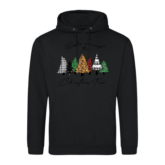 Plaid & Leopard Christmas  Hoodie