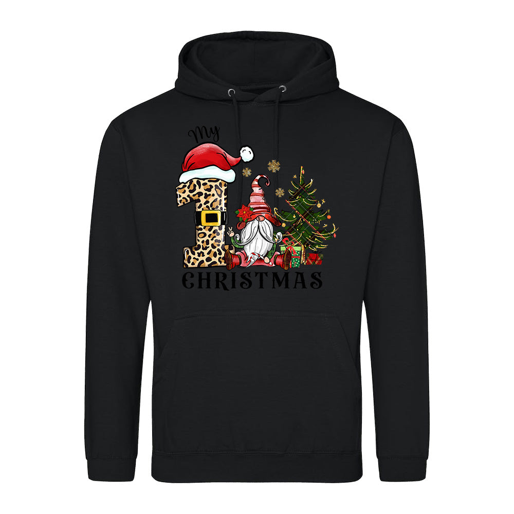 Xmas Gnome Leopard  Hoodie