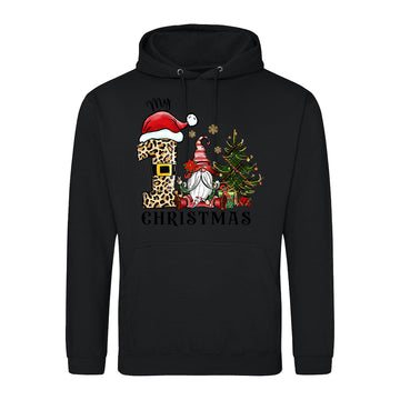 Xmas Gnome Leopard  Hoodie