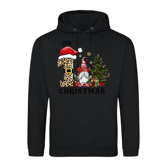 Xmas Gnome Leopard  Hoodie