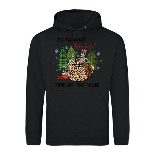 Festive Skeleton Holiday  Hoodie