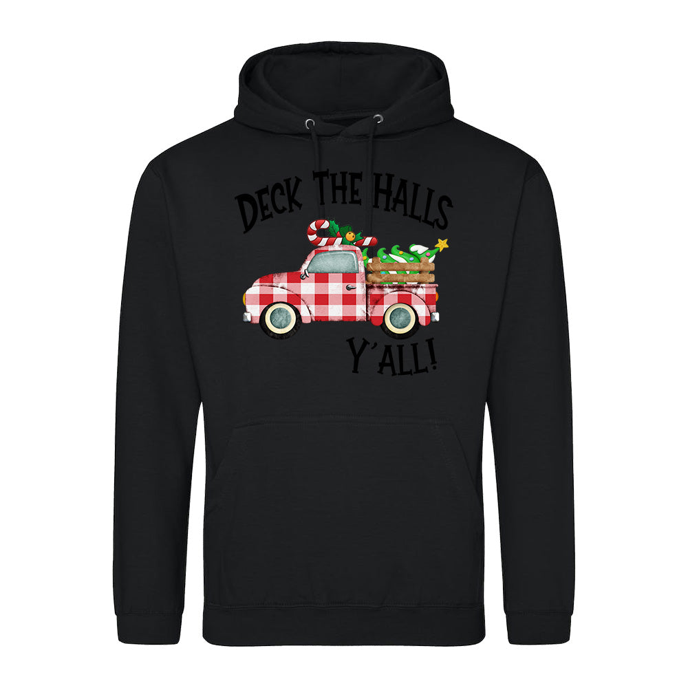 Plaid Christmas Truck  Hoodie