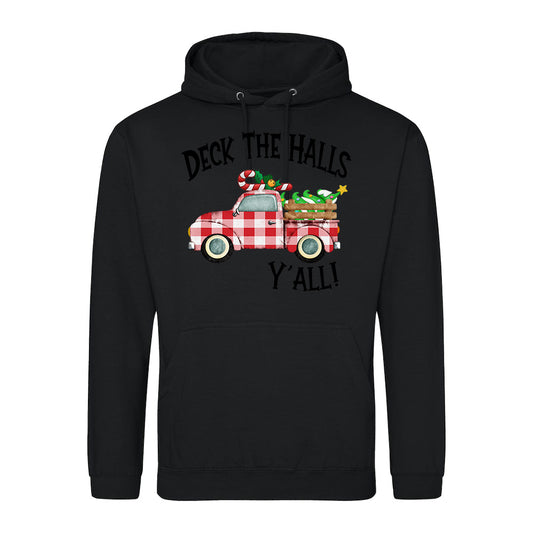 Plaid Christmas Truck  Hoodie