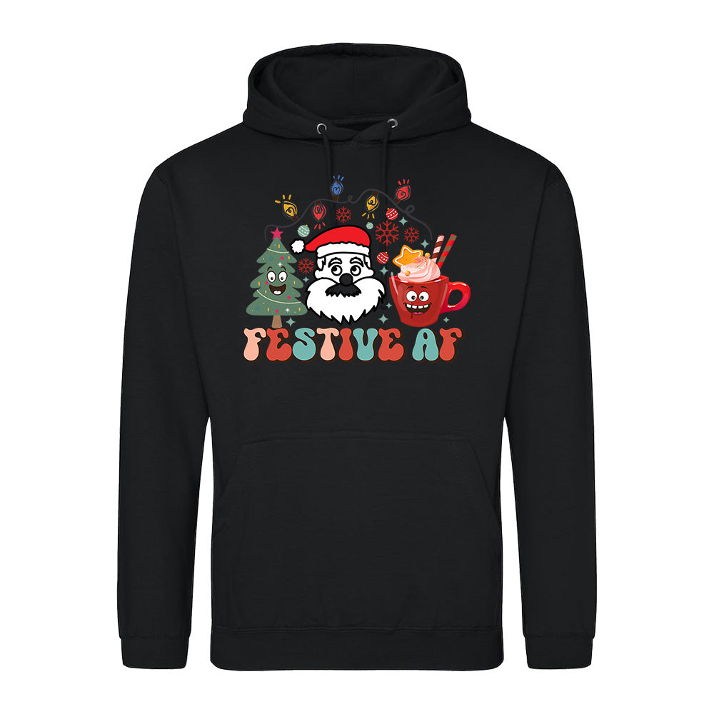 Festive AF Santa  Hoodie