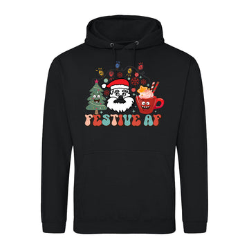 Festive AF Santa  Hoodie