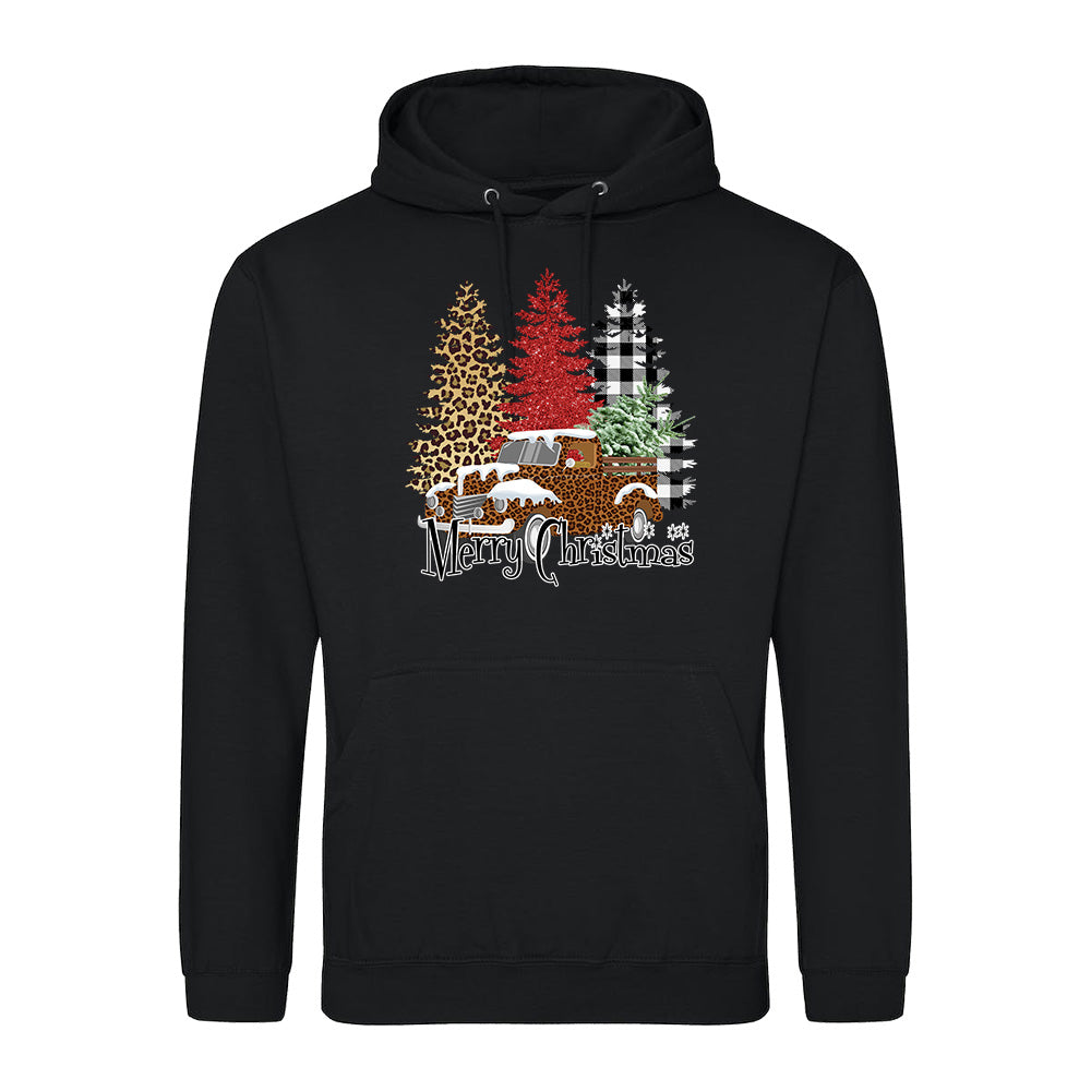 Leopard Truck Christmas  Hoodie
