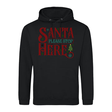 Santa Stop Here  Hoodie
