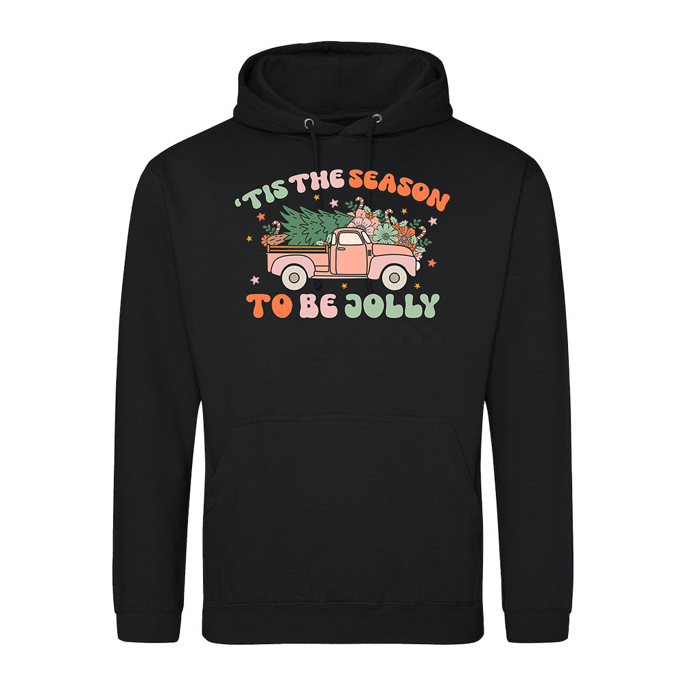 Jolly Truck Retro Holiday Shirt Hoodie