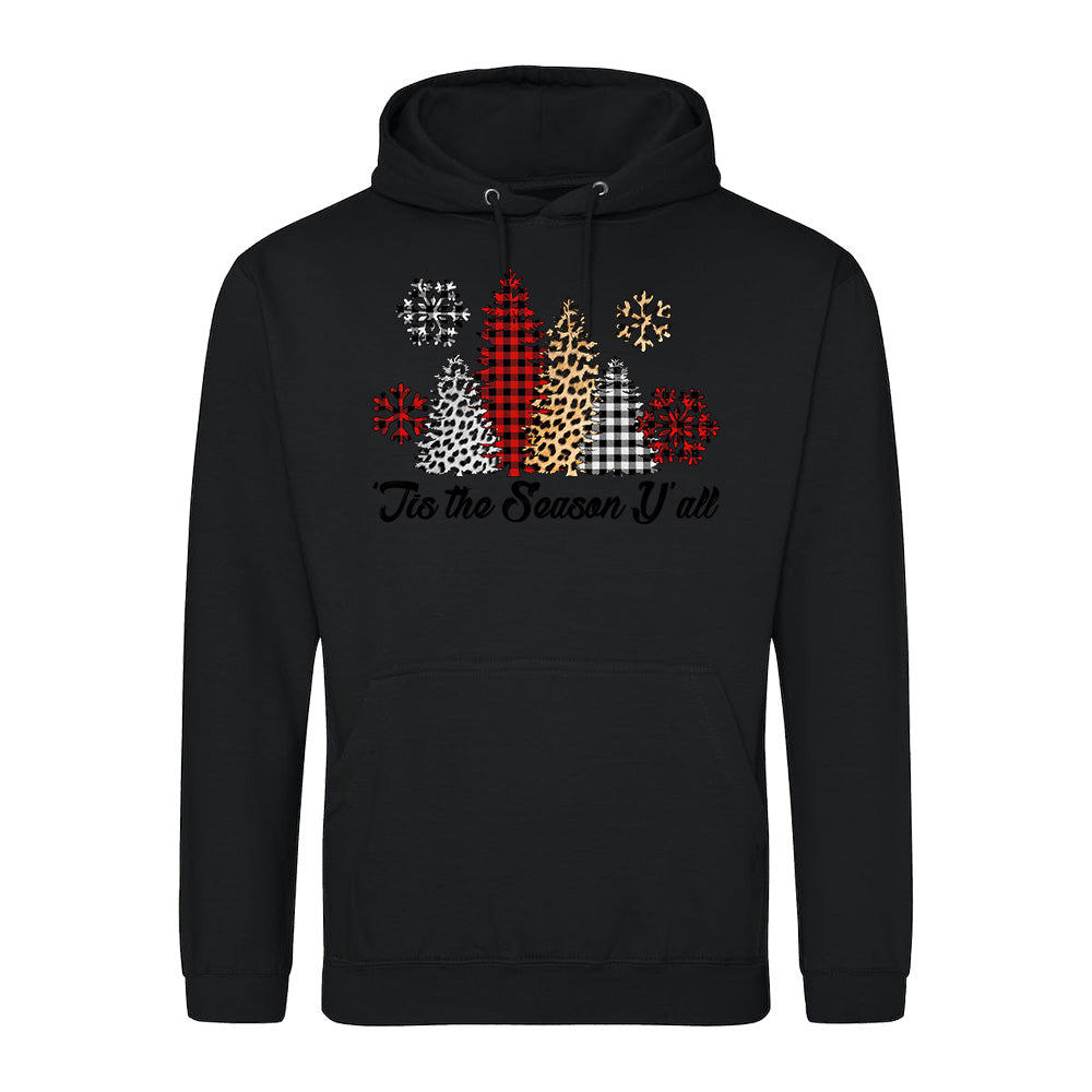 Plaid & Leopard Holiday  Hoodie