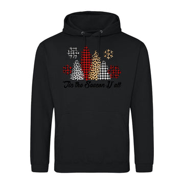 Plaid & Leopard Holiday  Hoodie