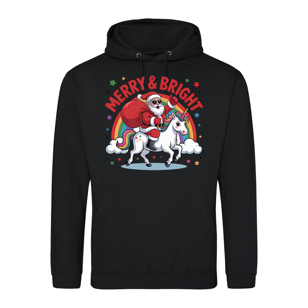 Santa Unicorn Xmas  Hoodie
