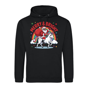 Santa Unicorn Xmas  Hoodie