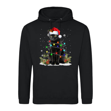 Festive Cat Lights Christmas  Hoodie