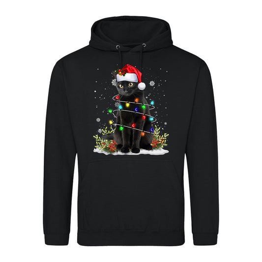 Festive Cat Lights Christmas  Hoodie