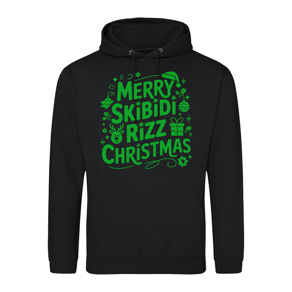 Merry Skibidi Rizz Christmas  Hoodie