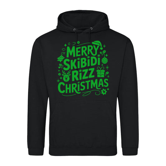Merry Skibidi Rizz Christmas  Hoodie