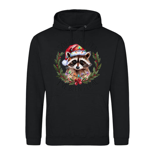 Feral Xmas Raccoon  Hoodie