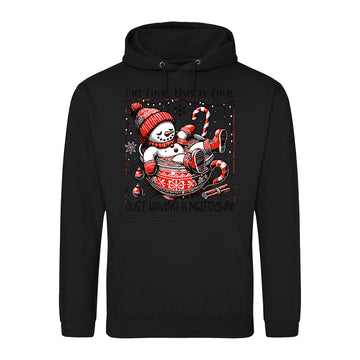 Melting Snowman  Fun Winter Wear Hoodie