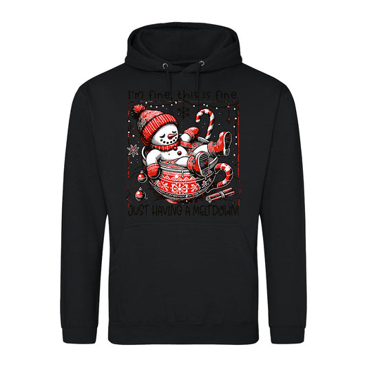 Melting Snowman  Fun Winter Wear Hoodie