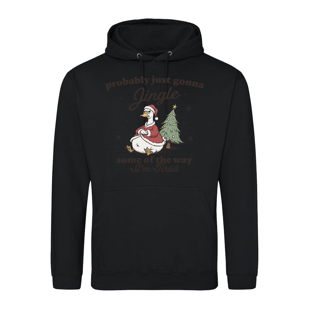 Tired Holiday Duck  Hoodie
