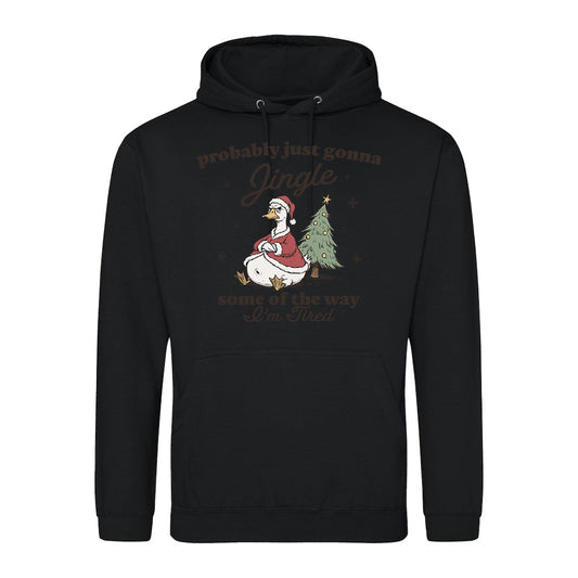 Tired Holiday Duck  Hoodie