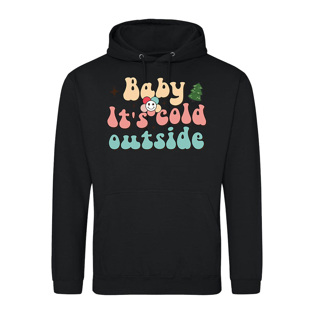 Cold Outside Retro  Hoodie