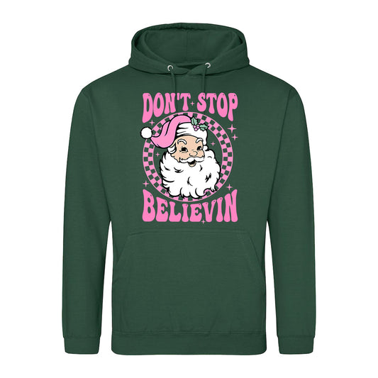 Santa Don't Stop Believin' Shirt Hoodie