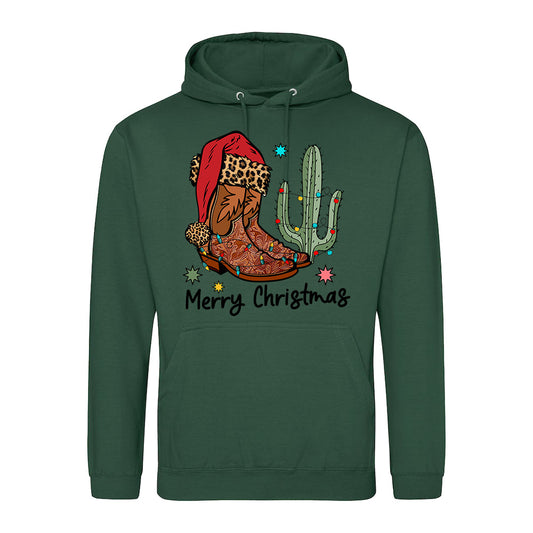 Festive Cowboy Boot  Hoodie