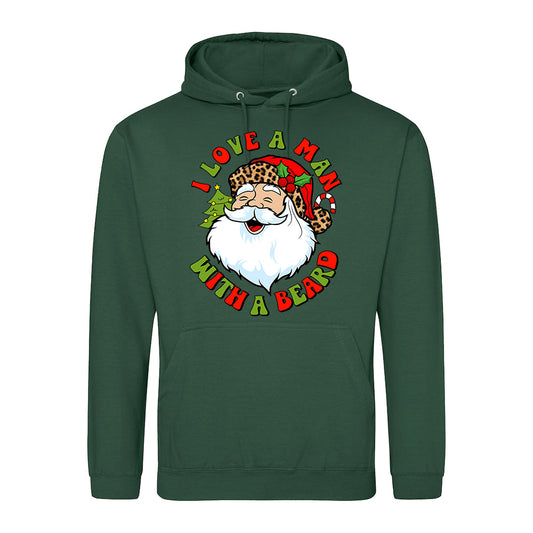Bearded Santa Xmas  Hoodie