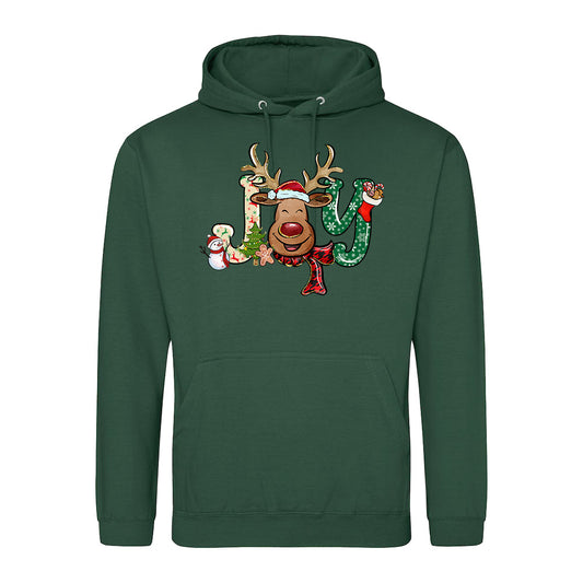 Festive Joy Reindeer Shirt Hoodie