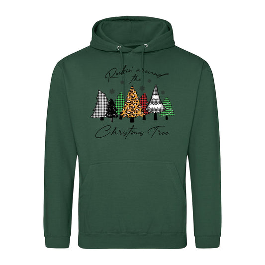 Plaid & Leopard Christmas  Hoodie